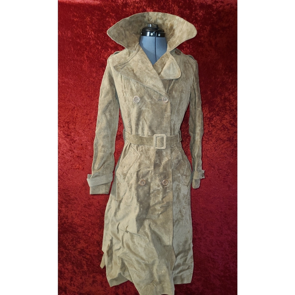 Debenhams 60s-1970s Leather Trench Coat